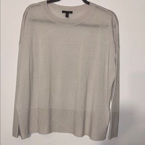 Eileen Fisher Cream Crew Neck Sweater